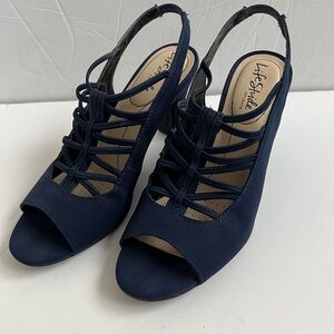 Life Stride Women's Navy Slingback Sandals